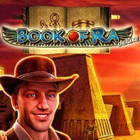 Book of Ra Deluxe by Novomatic, showcased at stardacasino-login.de – game logo